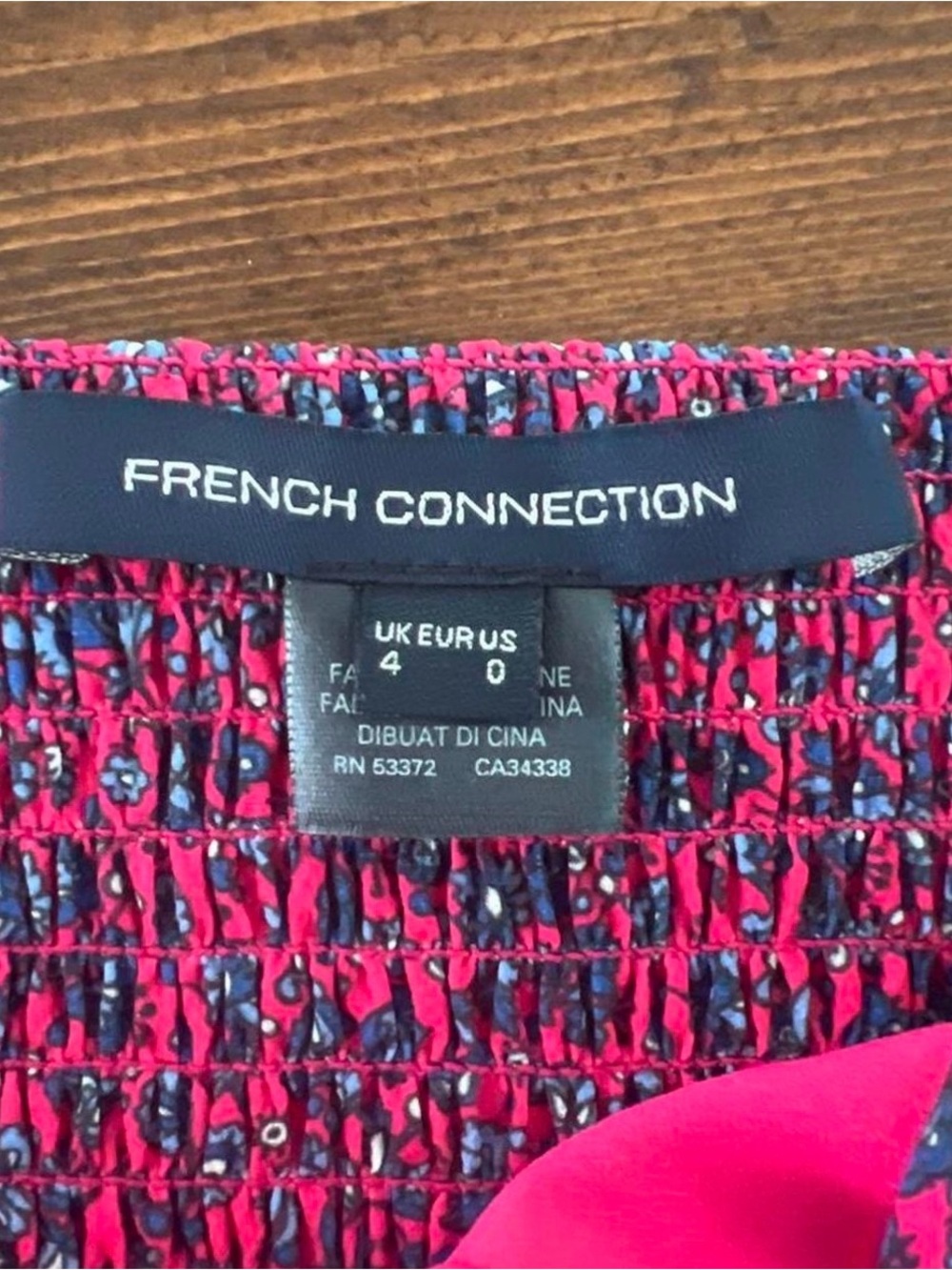 French Connection Raspberry Floral Crop Tank - Picture 4 of 4